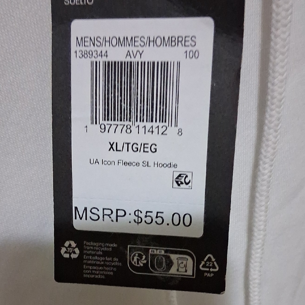 Under Armour Classic White Sleeveless Hoodie - Picture 3 of 7